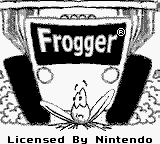 Frogger title screen for GameBoy